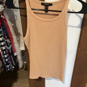 Forever 21 fitted tan tank top size small